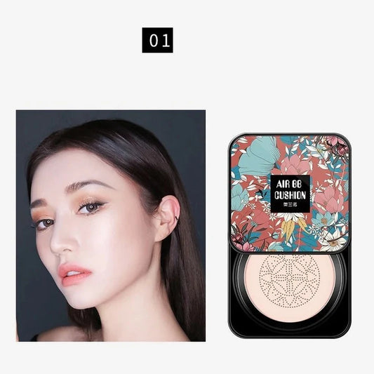 BB Cream with Mushroom Sponge – Foundation and Concealer with a Natural, Brightening, and Long-Lasting Finish