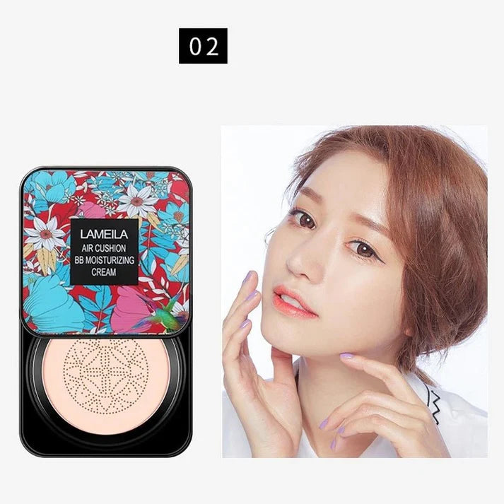 BB Cream with Mushroom Sponge – Foundation and Concealer with a Natural, Brightening, and Long-Lasting Finish