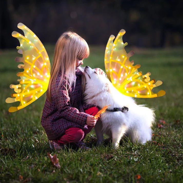 Battery Operated RGB LED Moving Fairy Wings - Transform into an Enchanted Being!